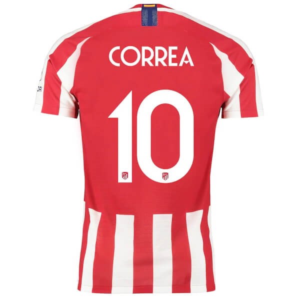 Tailandia Camiseta Atletico Madrid NO.10 Correa Primera equipo 2019-20 Rojo